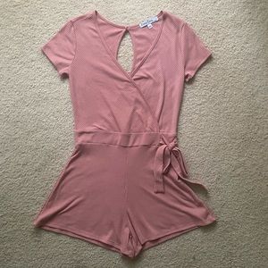 Pink Short Sleeve Romper